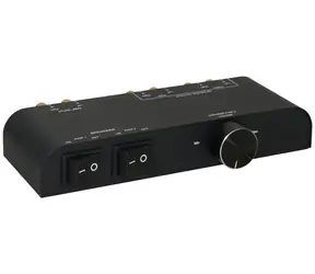MicroConnect 4-Wege Lautsprecherumschalter mit Bananenstecker schwarz