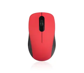 Modecom MC-WM10S schwarz-rot / kabellose optische Maus / 1600DPI / USB Nano 2 / 3 Tasten 