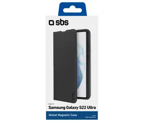 SBS Book Wallet Lite Hülle für Samsung Galaxy S22 Ultra schwarz