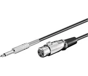 PremiumCord Kabel Klinke 6,3 mm-XLR männlich-weiblich 6 m
