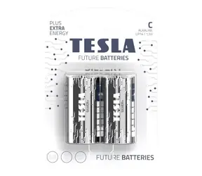 TESLA SILVER+ Alkalibatterie C 2 Stück / LR14 / kleine Monozelle / Blister 