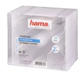 HAMA 44753 CD-Hülle Standard Double, 10 Stück transparent 