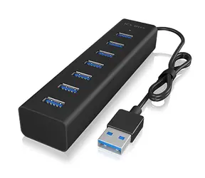 Icy Box IB-HUB1700-U3 schwarz / USB-Hub / 7x USB 3.0 A