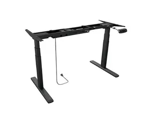 Icy Box IB-EW205B-T schwarz / Höhenverstellbarer Tisch / ohne Arbeitsplatte / Höhe 62 - 128 cm