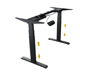 Icy Box IB-EW206B-T schwarz / Höhenverstellbarer Tisch / ohne Arbeitsplatte / 104,7x62x30cm / Höhe 62 - 128 cm