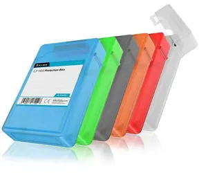 Icy Box IB-AC602b-6 Aufbewahrungsbox aus transparentem Kunststoff für 3,5-Zoll-Festplatten 