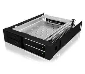 Icy Box IB-2227StS schwarz / Externe Box für 2x 2,5" HDD/SSD / SATA III / Hot-Swap 