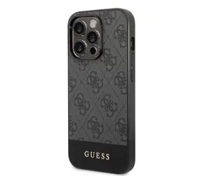 Guess 4G Stripe Backcover für Apple iPhone 14 Pro Max grau