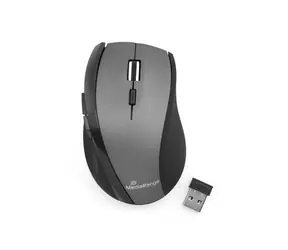MediaRange MROS203 schwarz-grau / kabellose optische Maus / 1600dpi / USB / 5 Tasten