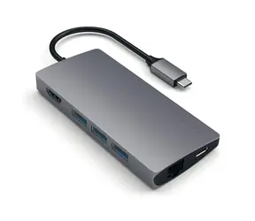 Satechi USB-C Multimedia-Adapter / HDMI / LAN / MicroSD / PD 60 W