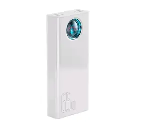Baseus Amblight QC PowerBank 30000 mAh weiß / 65W / USB-C / + USB-C 100W Kabel  