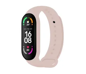 FIXED Silikonarmband Silikonarmband für XIAOMI Band 7/Mi Band 6/Mi Band 5 rosa