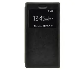4-OK Book Stand Case für Huawei Ascend P8 Lite schwarz