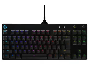 Logitech G Pro TKL schwarz / Gaming-Tastatur / DE-Layout / USB / RGB Lightsync / GX Blue Clicky
