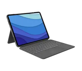 Logitech Combo Touch Schutzhülle mit UK-Tastatur für Apple iPad Pro 12,9" (5. und 6. Generation) Grau