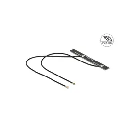 DeLock Dual-Band WLAN WiFi 6 Twin Antenne 2 x MHF 4L (M) 5 dBi 2 x 15 cm / PCB innen selbstklebend