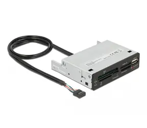 DeLock 3,5“ USB 2.0 Kartenleser 5 Steckplätze + 1 x USB 2.0 Typ-A (F)