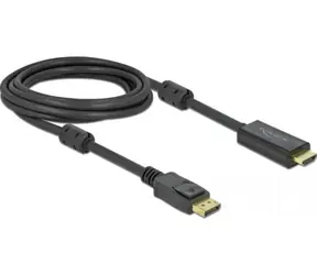 DeLock Kabel Aktiv DisplayPort 1.2 - HDMI 3M schwarz / 4K / 60 Hz