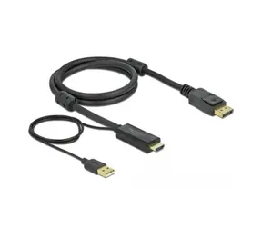 DeLock Kabel HDMI - DisplayPort 1 m schwarz / 4K / 30 Hz