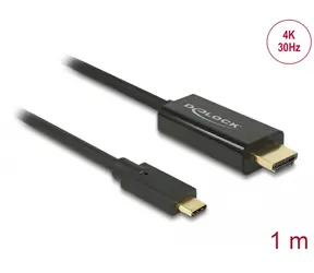 DeLock Kabel USB Typ-C (M) - HDMI (M) / DP Alt Mode 1m schwarz / 4K / 30Hz