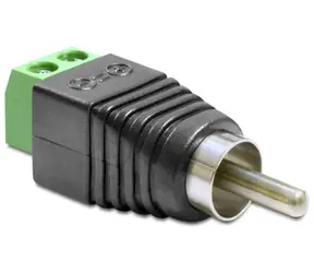 DeLock Adapter RCA (F) - Klemmenblock mit 2-Pin-Knopf