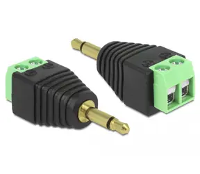 DeLock Adapter Stereo-Klinke (M) 3,5 mm - Klemmenblock 2 Pin