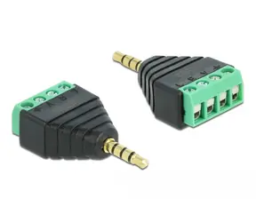 DeLock Adapter Stereo Stecker 3,5 mm - Terminal Block 4 Pin