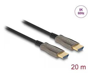 DeLock Active HDMI optisches Kabel 20m schwarz / 8K / 60Hz  