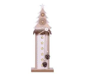 Solight Weihnachts-LED-Baumschmuck aus Holz / 2x AA