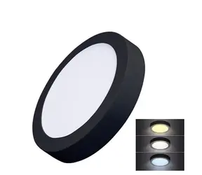 Solight WD172-B LED-Minipanel CCT / Einbau / 18W / 1530lm / 3000K / 4000K / 6000K / rund / schwarze Farbe