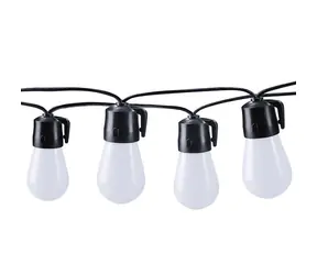 Solight WO795 LED SMART Outdoor-Kette mit RGB-Leuchtmitteln / Bluetooth / 15 Leuchtmittel / 14m+6m / 10W