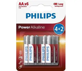 Philips AA Power Alkaline-Batterien - 6 Stk