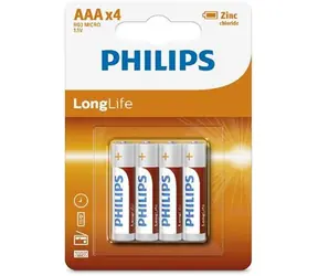Philips AAA Long Life-Batterien - 4 Stk