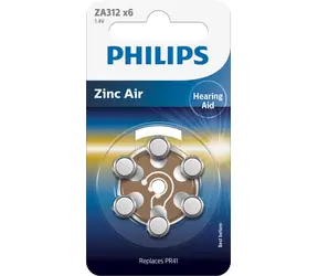 Philips Akku ZA312 Zink-Luft - 6 Stk