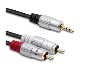 Qoltec 52340 Kabel 2xRCA Mini - Klinke 3,5mm (M) 2m schwarz