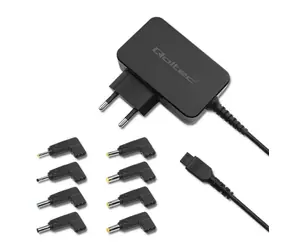 Qoltec 51025 Universal-Netzteil schwarz / 45W / 19V / 2,31A / 8 Anschlüsse