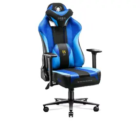 Diablo X-Player 2.0 King blau-schwarz / Gaming-Stuhl / verstellbar / Stoff / rollende Räder / Tragkraft 150 kg