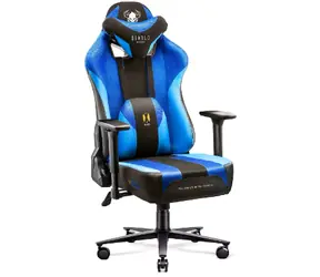 Diablo X-PLAYER 2.0 Normal blau-schwarz / Gaming-Stuhl / verstellbar / Stoff / Rollen / Belastbarkeit 150 kg