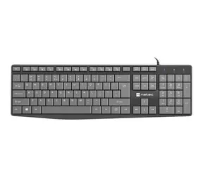 Natec Nautilus schwarz-grau / kabelgebundene Tastatur / US / USB / 1,8 m
