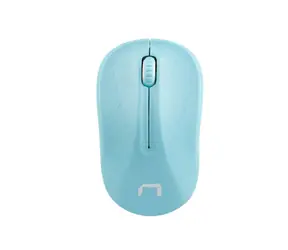 Natec Toucan weiß-blau / kabellose optische Maus / 1600 DPI / 2,4 GHz / 3 Tasten