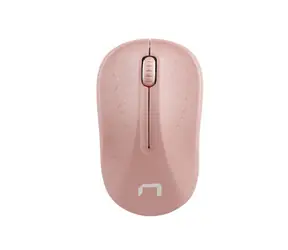 Natec Toucan weiß-rosa / kabellose optische Maus / 1600 DPI / 2,4 GHz / 3 Tasten