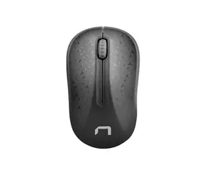 Natec Toucan schwarz-grau / kabellose optische Maus / 1600 DPI / 2,4 GHz / 3 Tasten
