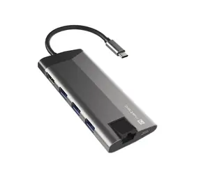 Natec Fowler PLUS / Multiport-Adapter / 4K HDMI / 3 xUSB 3.0 / 1x USB-C / RJ-45 / Kartenleser 