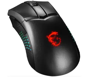 MSI Clutch GM51 Lightweight Wireless schwarz / Optische Gaming-Maus / Ladestation / 26000 DPI / 6 Tasten / USB / RGB