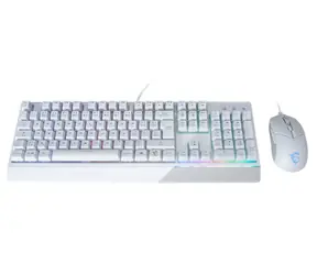 MSI Vigor GK30 COMBO weiß / Gaming-Kabelsatz / RGB-Hintergrundbeleuchtung / USB / CZ+ SK-Layout
