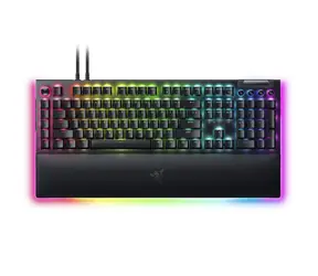 Razer BlackWidow V4 Pro Green Switch US Schwarz / Gaming-Tastatur / Mechanisch / Kabelgebunden (USB) / Razer Green Switches / US