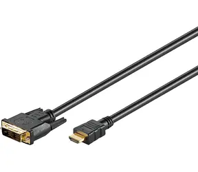 Goobay 51881 Kabel HDMI M auf DVI-D M 1,5 m / vergoldete Stecker