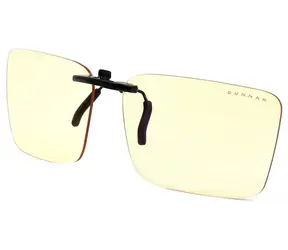 Gunnar Büro-/Gaming-Brille CLIP-ON Onyx - bernsteinfarbene Gläser / BLF 65 / NATÜRLICHER Fokus