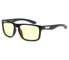 Gunnar Büro-/Gaming-Brille mit Sehstärke INTERCEPT READER Onyx - bernsteinfarbene Brille (Dioptrie +1) / BLF 65