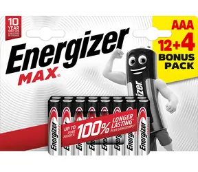 Energizer MAX AAA 12+4 kostenlos 1,5 V Alkaline / 16 Stück / LR03